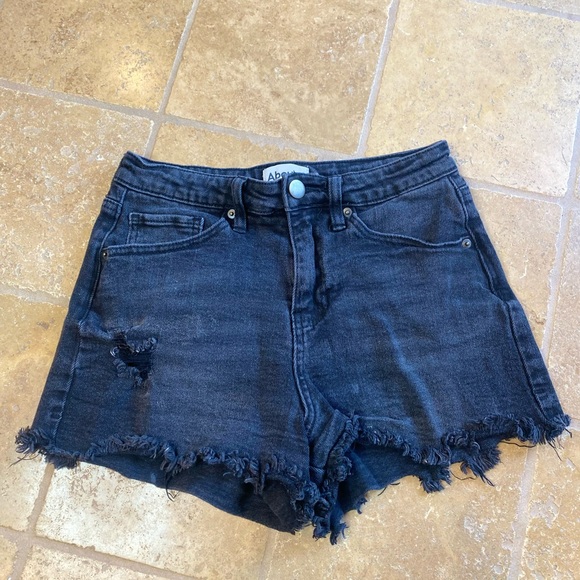 Abound black jean shorts raw-hemline size 27 - Picture 1 of 4